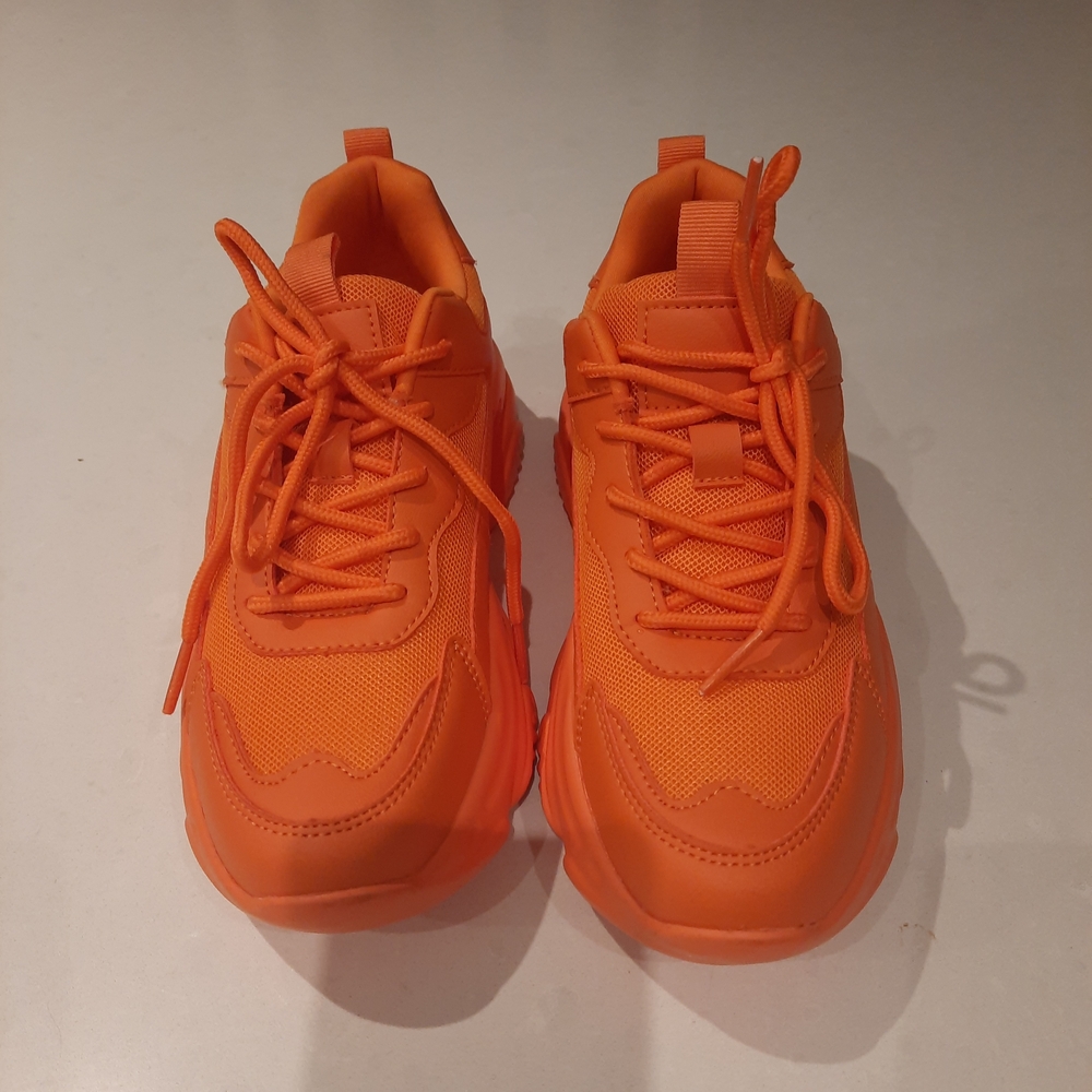 Call It Spring Bright Orange Kids Sneakers